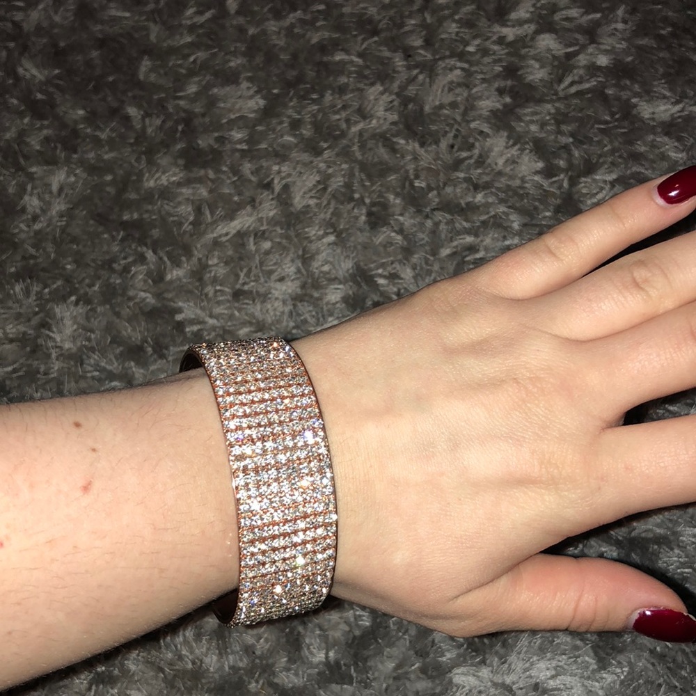 Fashion Cuff! Sparkly and Rose Gold w/ Rhinestones